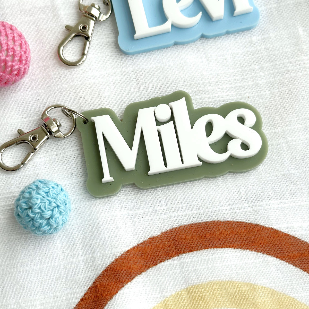 3D Single Name Keyrings