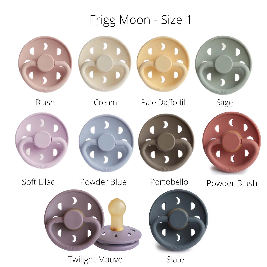 FRIGG Moon Phase Dummies - Latex Teat - (Size 1) NB - 6m