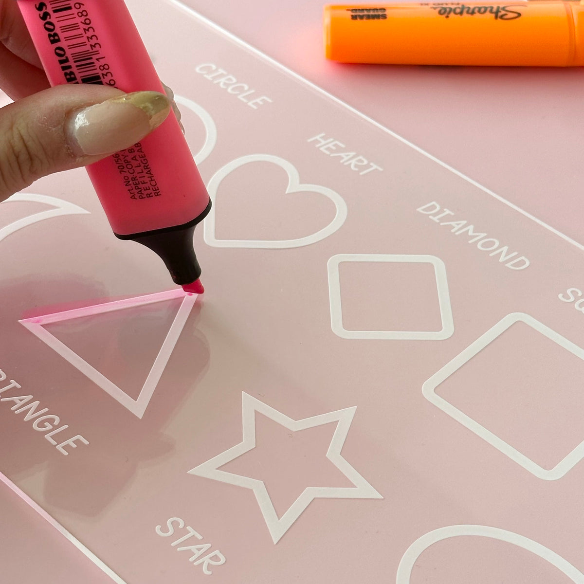 Personalised Trace &amp; Erase - Shapes board