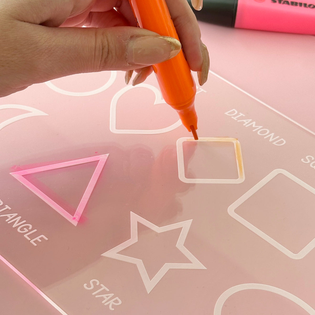 Personalised Trace &amp; Erase - Shapes board