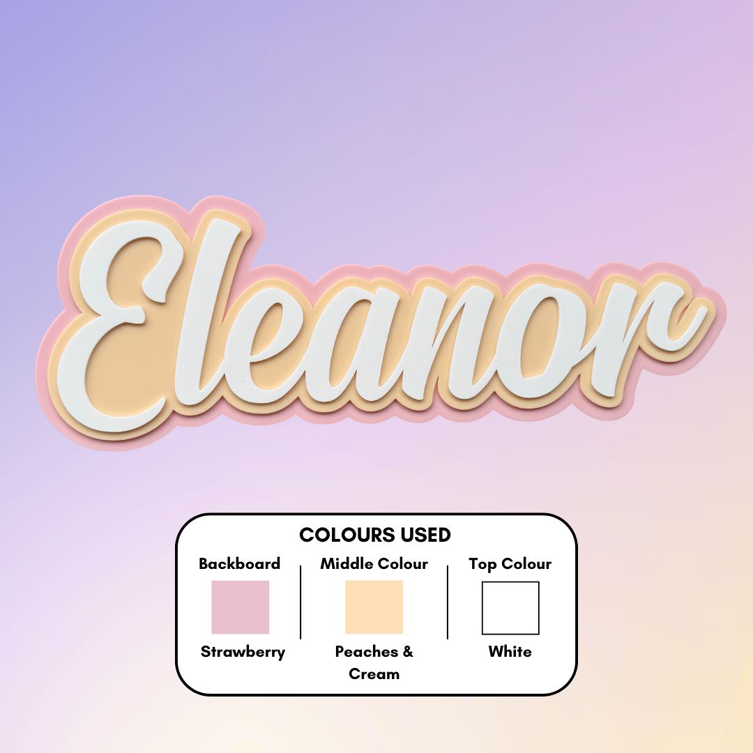 3D Name Plaque - Triple Layered