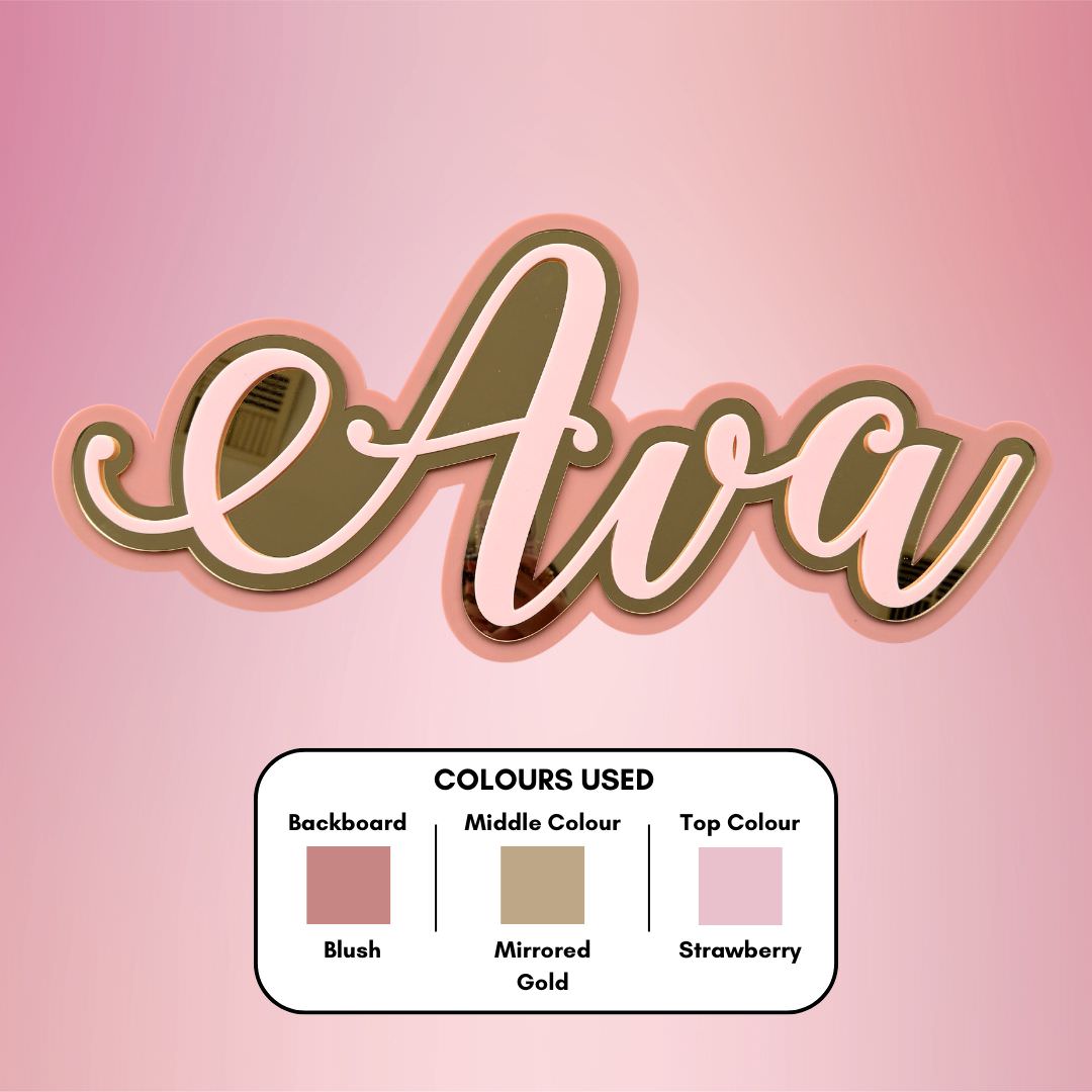 3D Name Plaque - Triple Layered