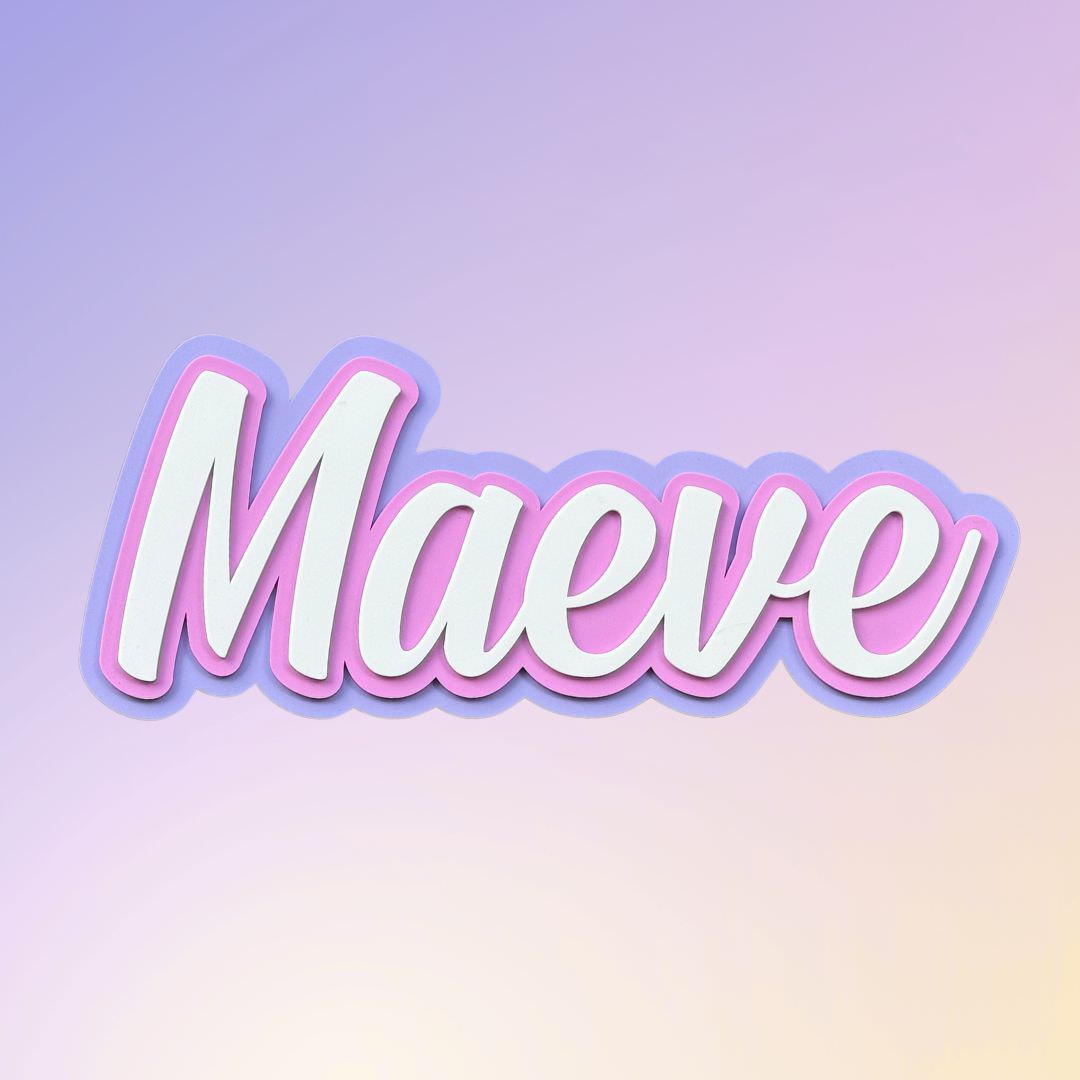 3D Name Plaque - Triple Layered