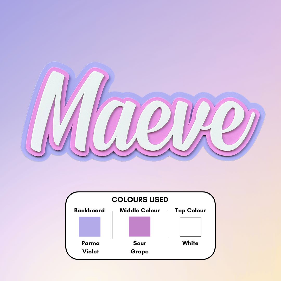 3D Name Plaque - Triple Layered