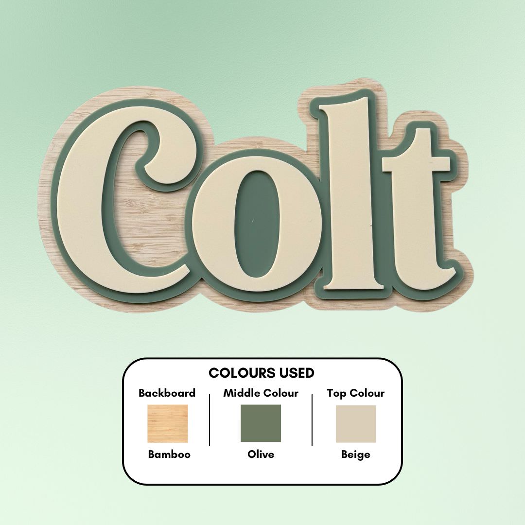 3D Name Plaque - Triple Layered