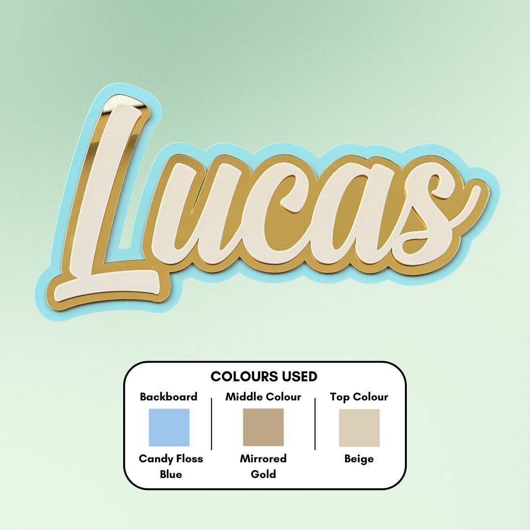 3D Name Plaque - Triple Layered