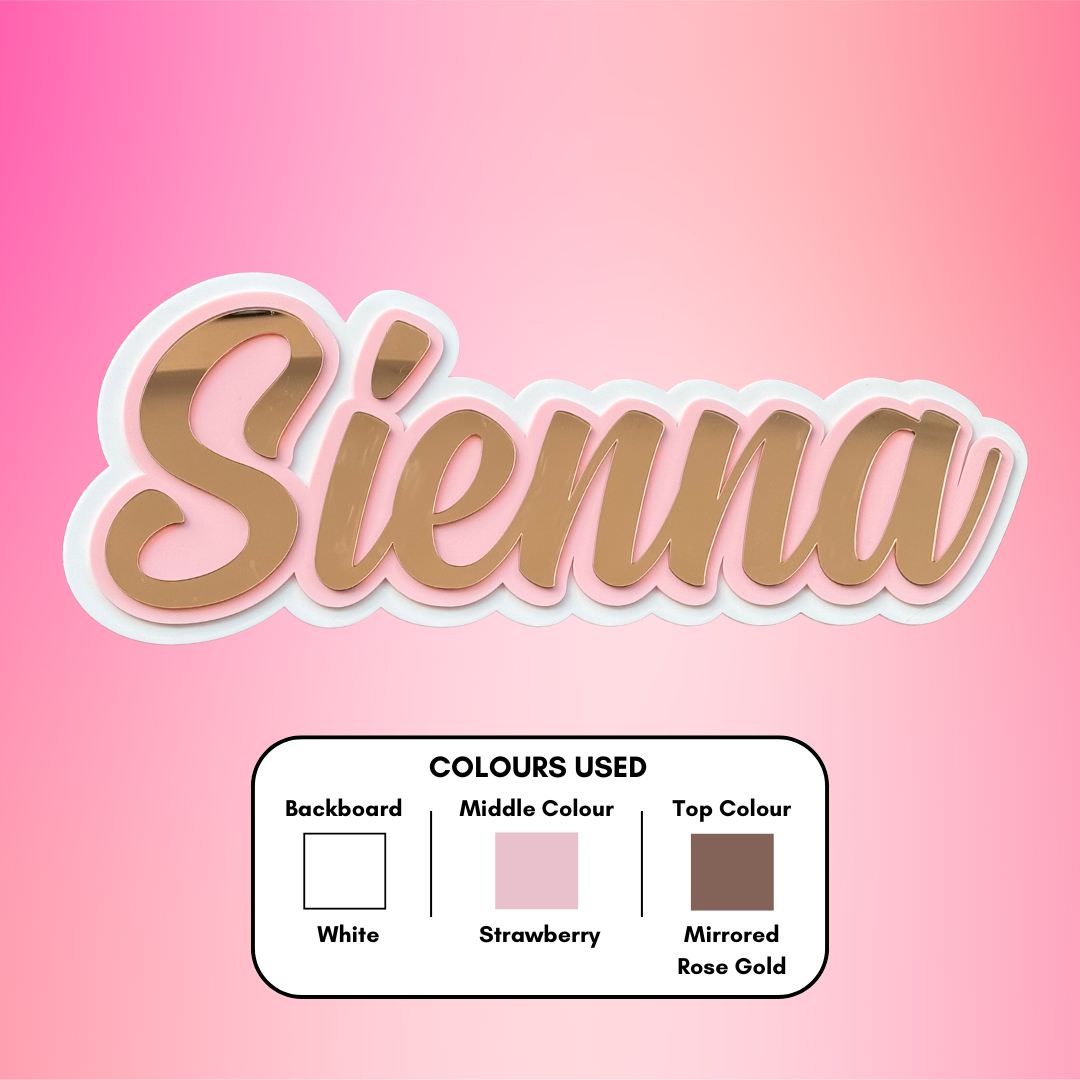 3D Name Plaque - Triple Layered