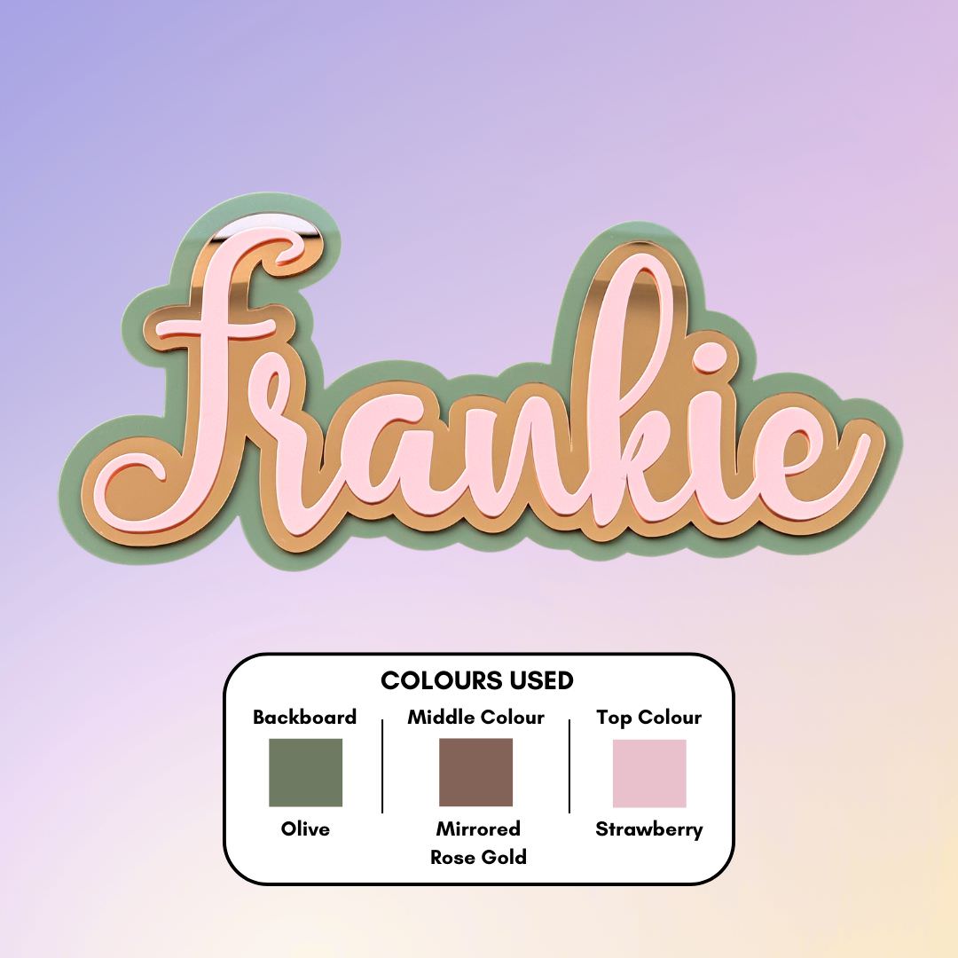 3D Name Plaque - Triple Layered