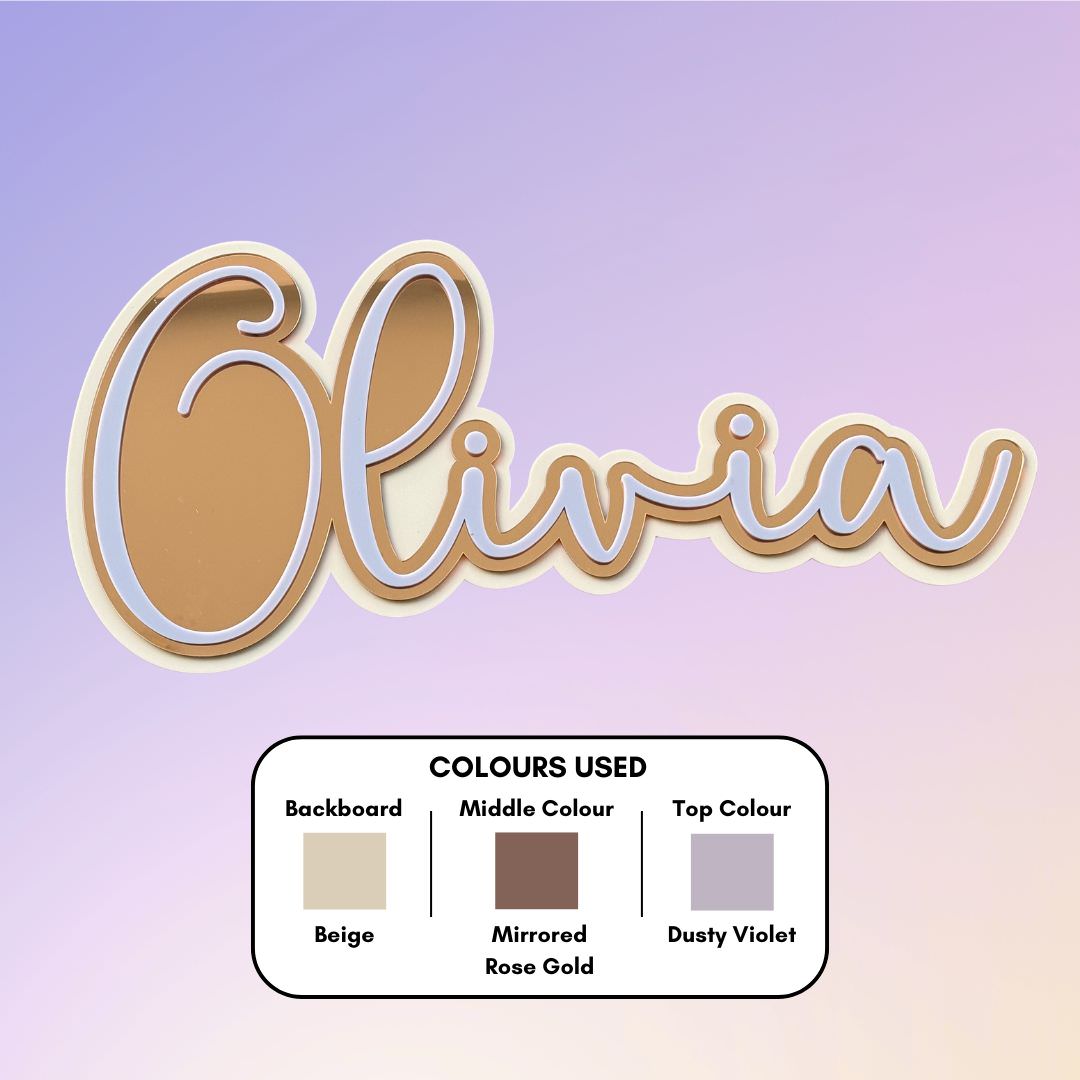 3D Name Plaque - Triple Layered