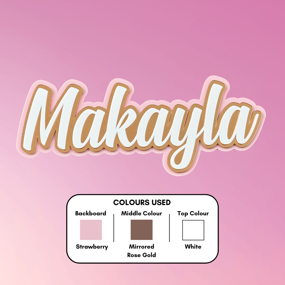 3D Name Plaque - Triple Layered