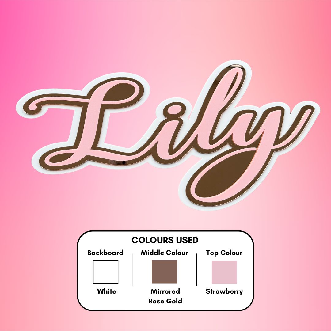 3D Name Plaque - Triple Layered