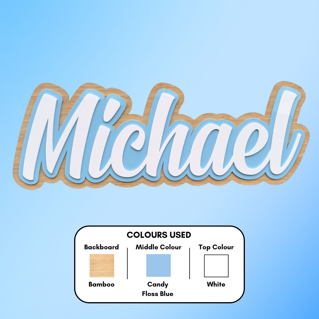 3D Name Plaque - Triple Layered