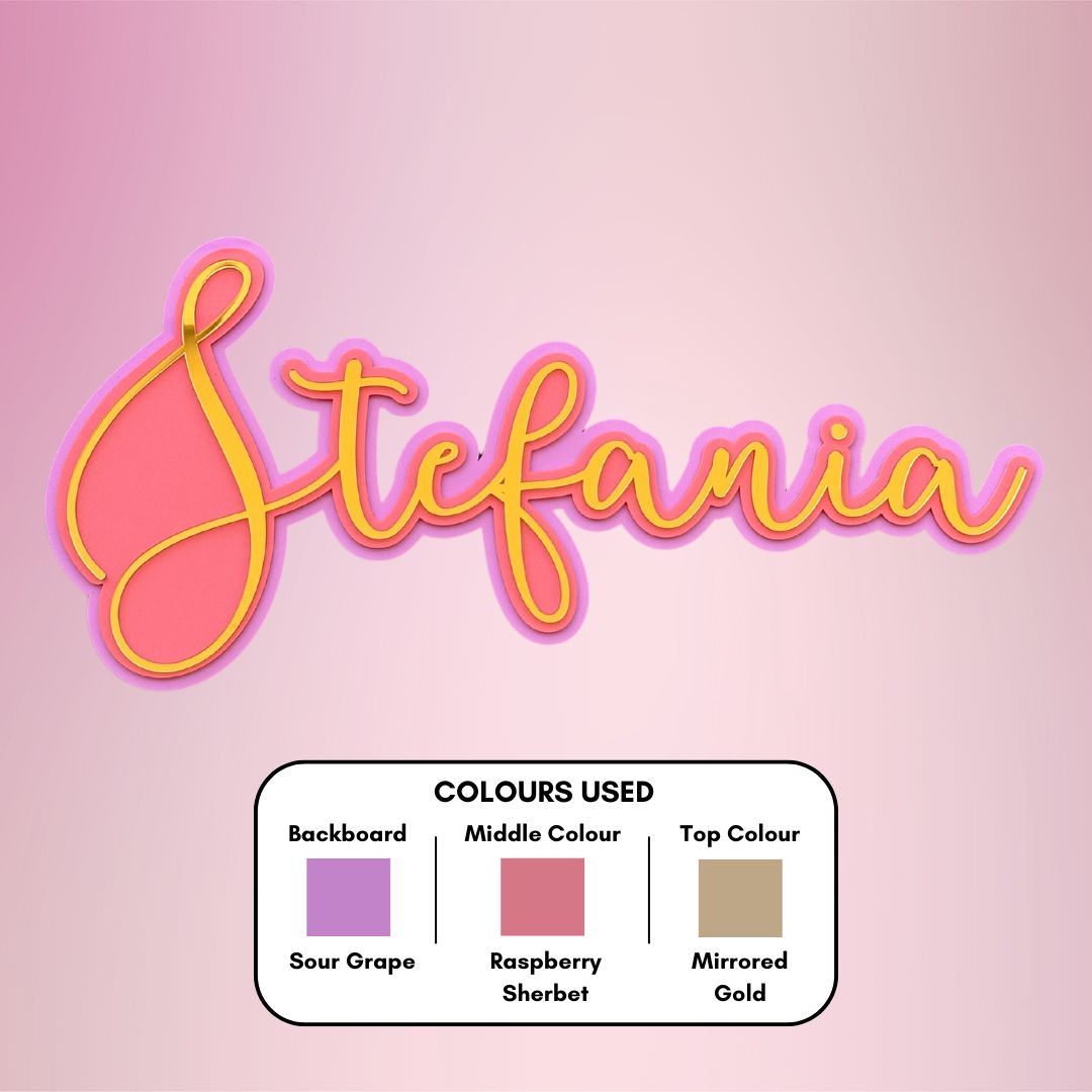 3D Name Plaque - Triple Layered