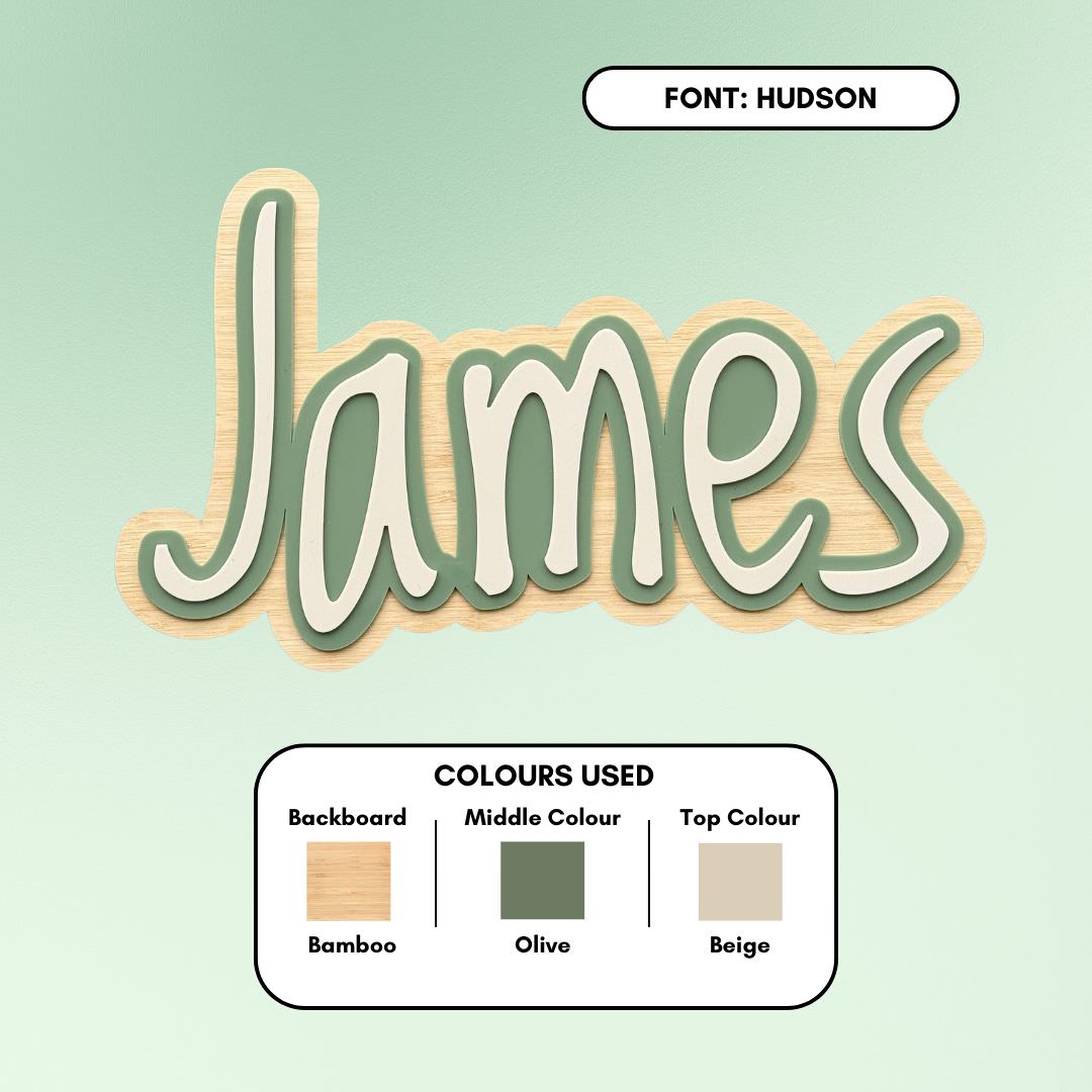 3D Name Plaque - Triple Layered