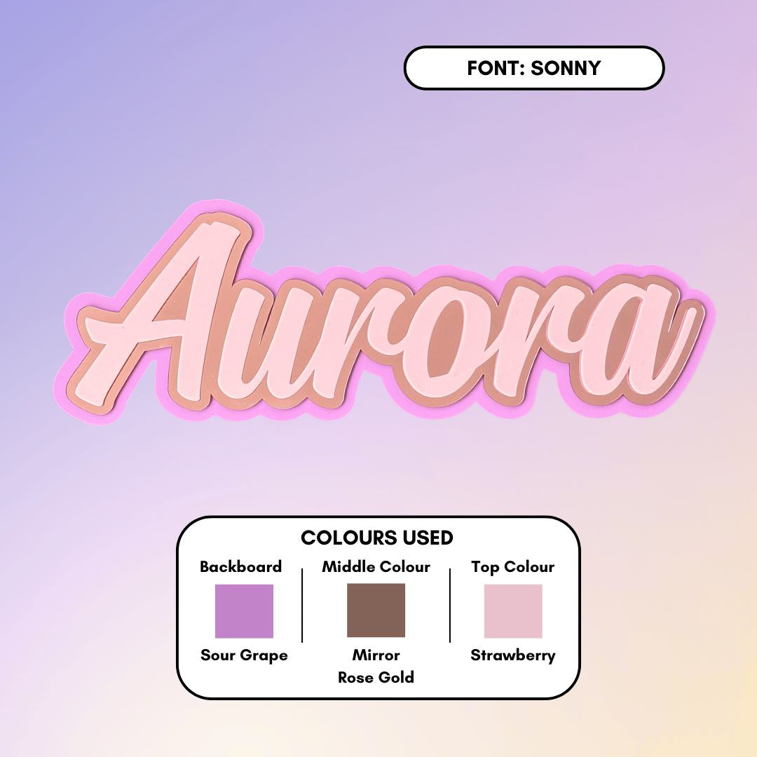 3D Name Plaque - Triple Layered