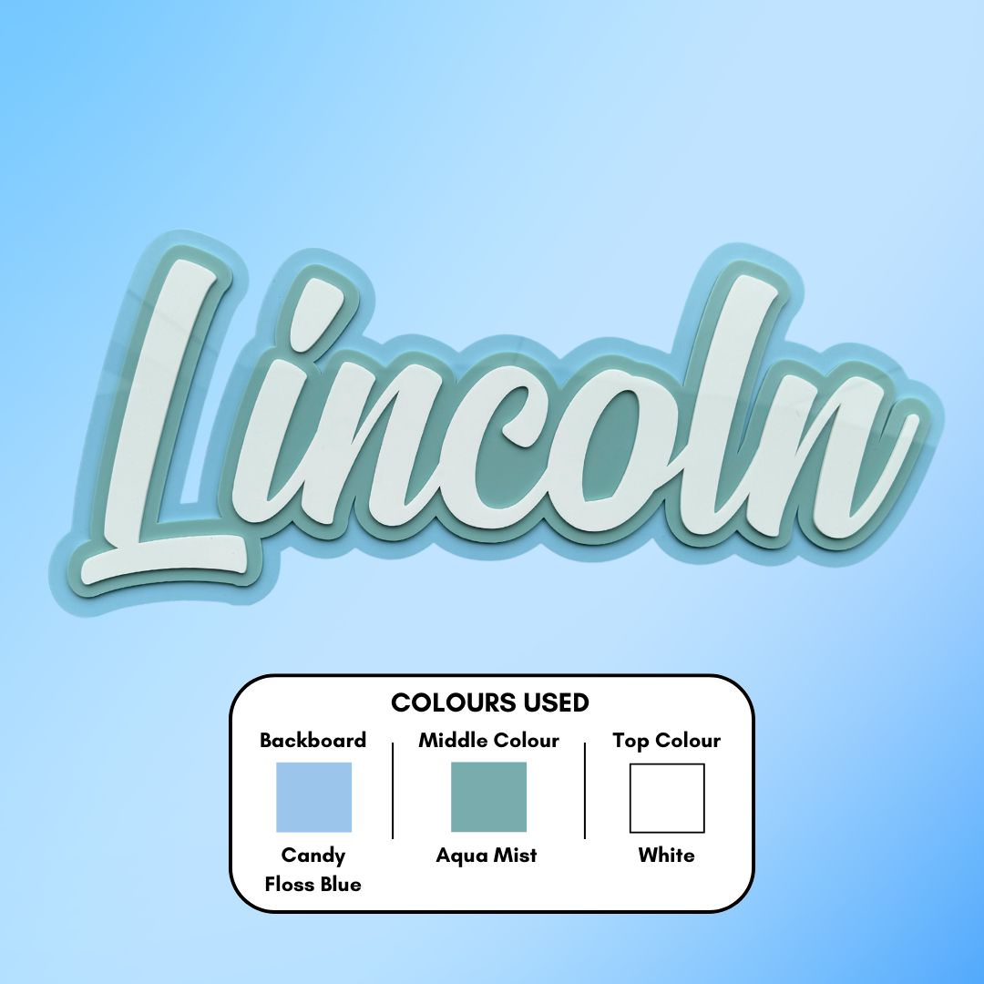 3D Name Plaque - Triple Layered