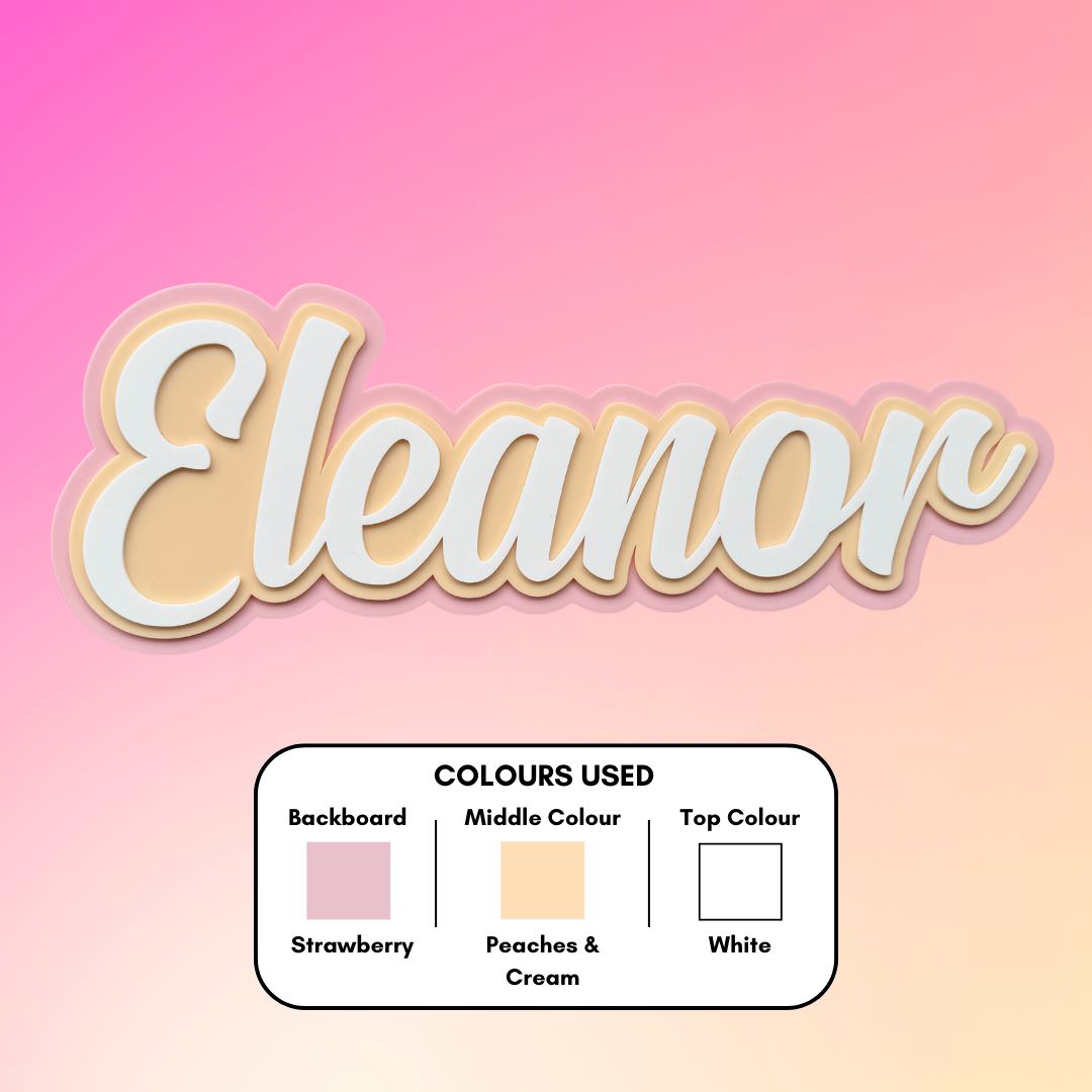 3D Name Plaque - Triple Layered