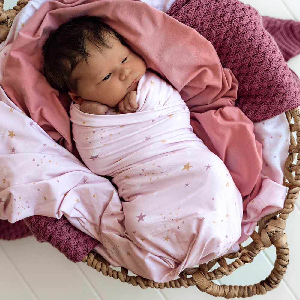 Twinkle Baby Jersey Wrap & Topknot Set