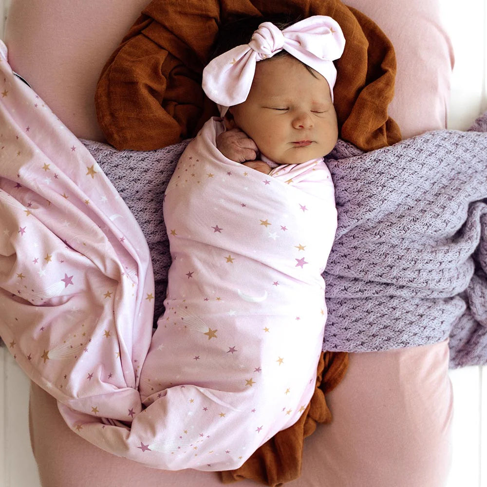Twinkle Baby Jersey Wrap & Topknot Set