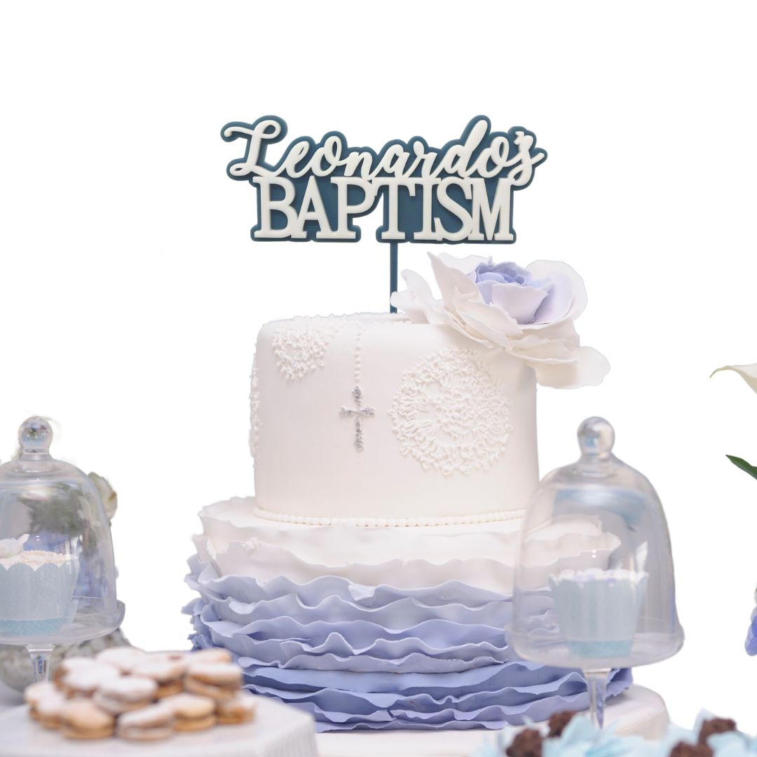 3D Christening/Baptism Cake Topper