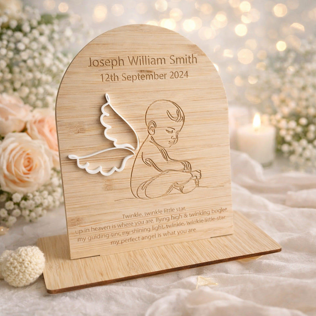 Angel Baby Memorial Plaque (Stand)