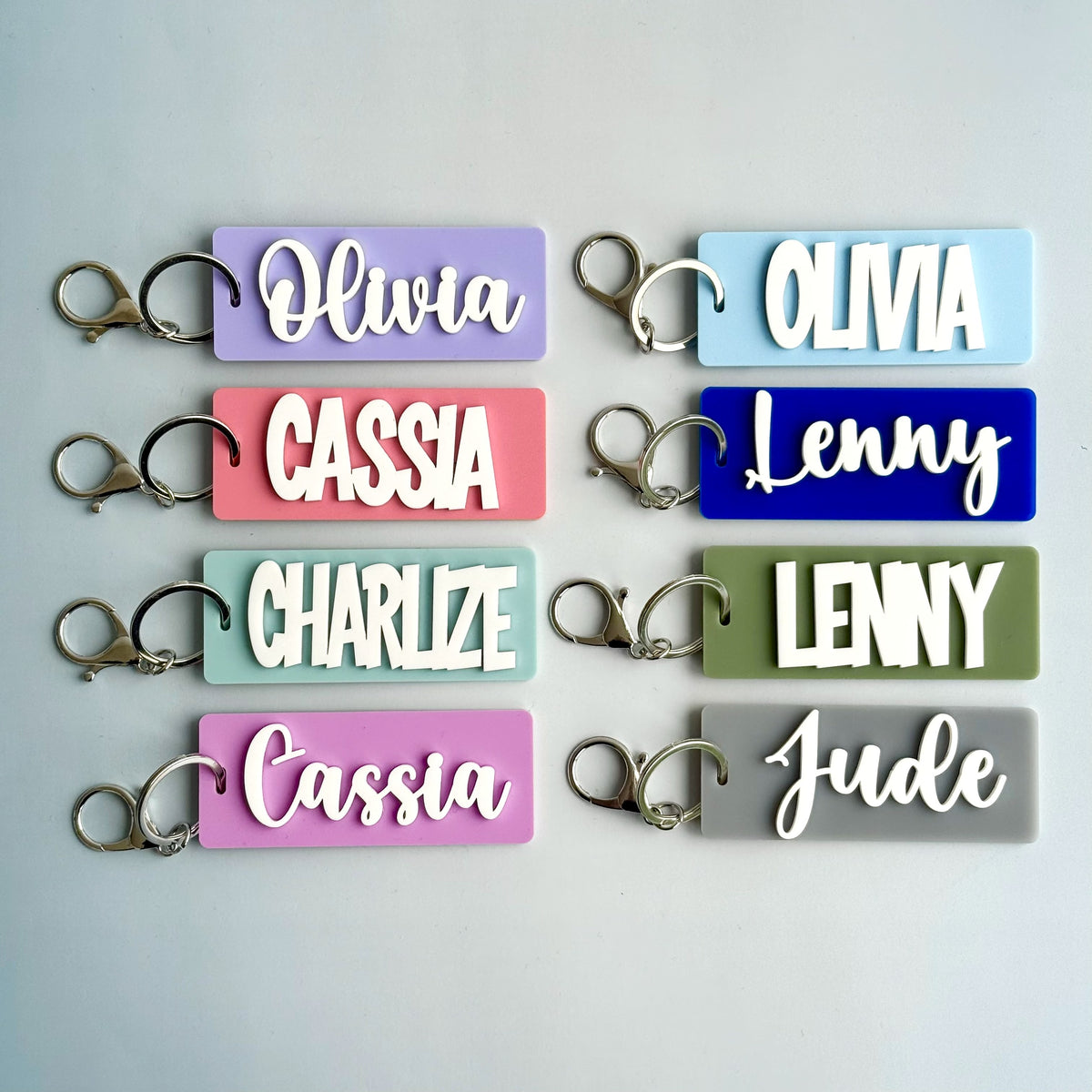 3D Name Bag Tag Keyrings