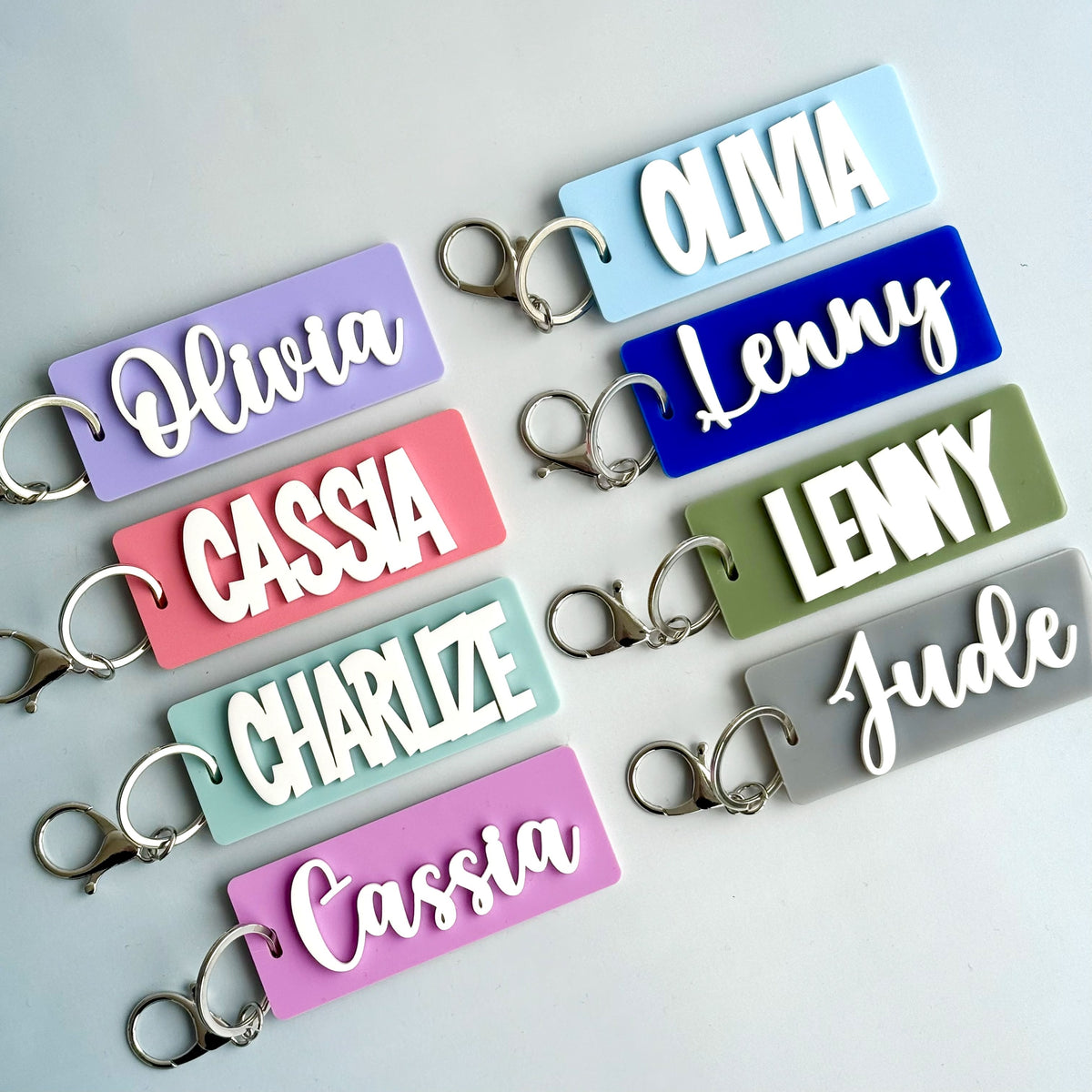 3D Name Bag Tag Keyrings