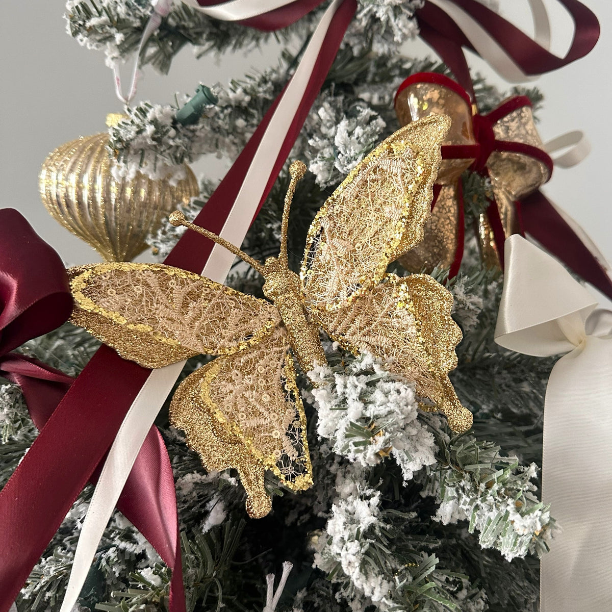 Christmas Butterfly Clip On Ornament