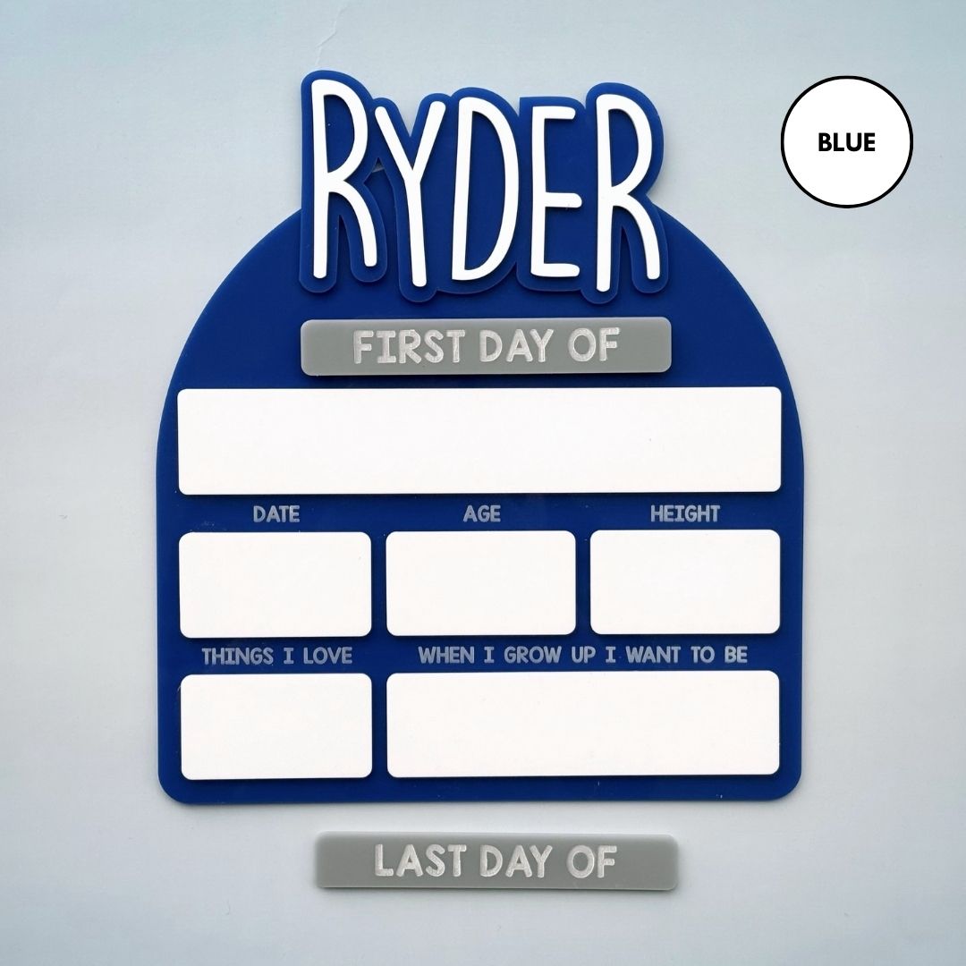 3D Acrylic First Day / Last Day Of Board