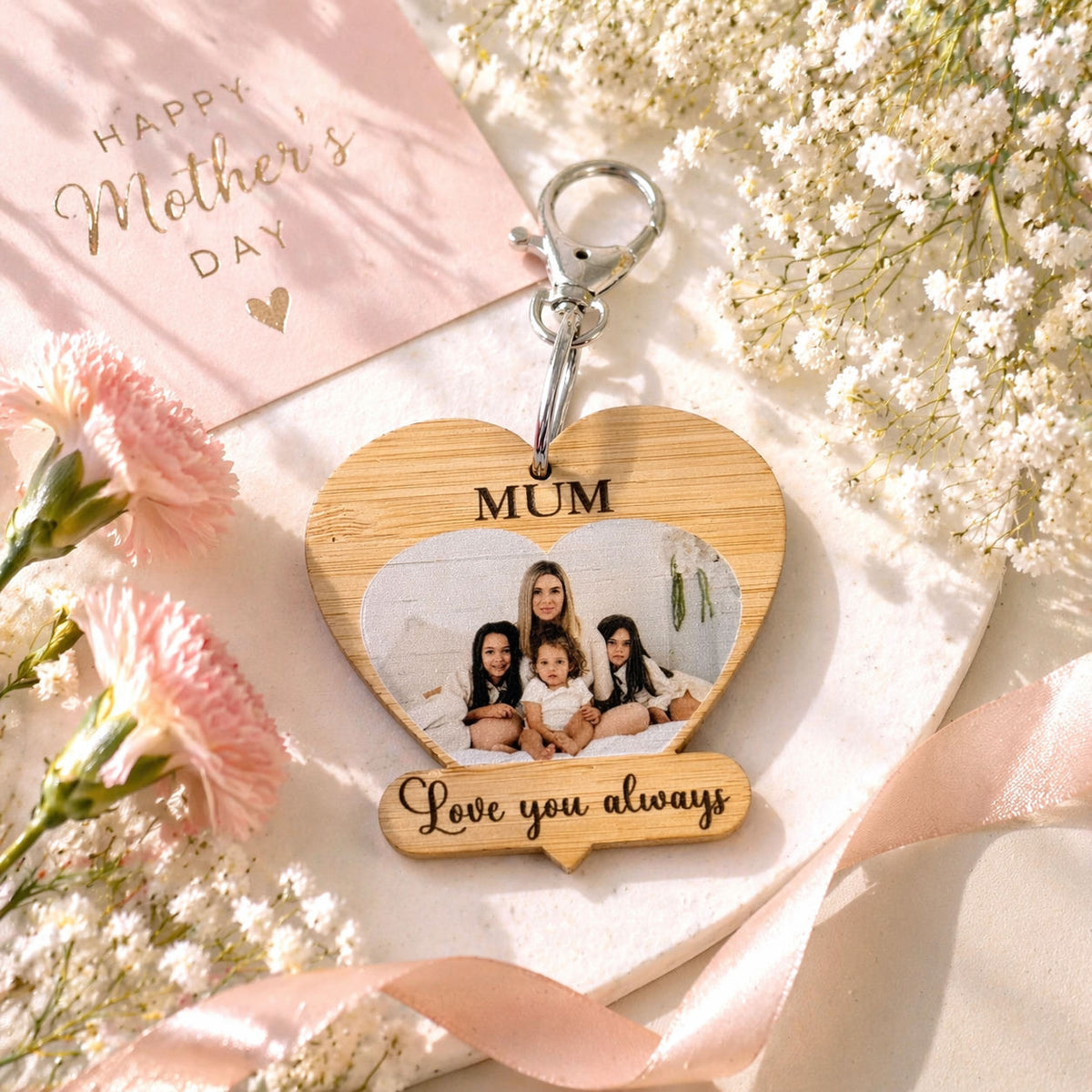 Heart Photo Keyring - Mother's Day