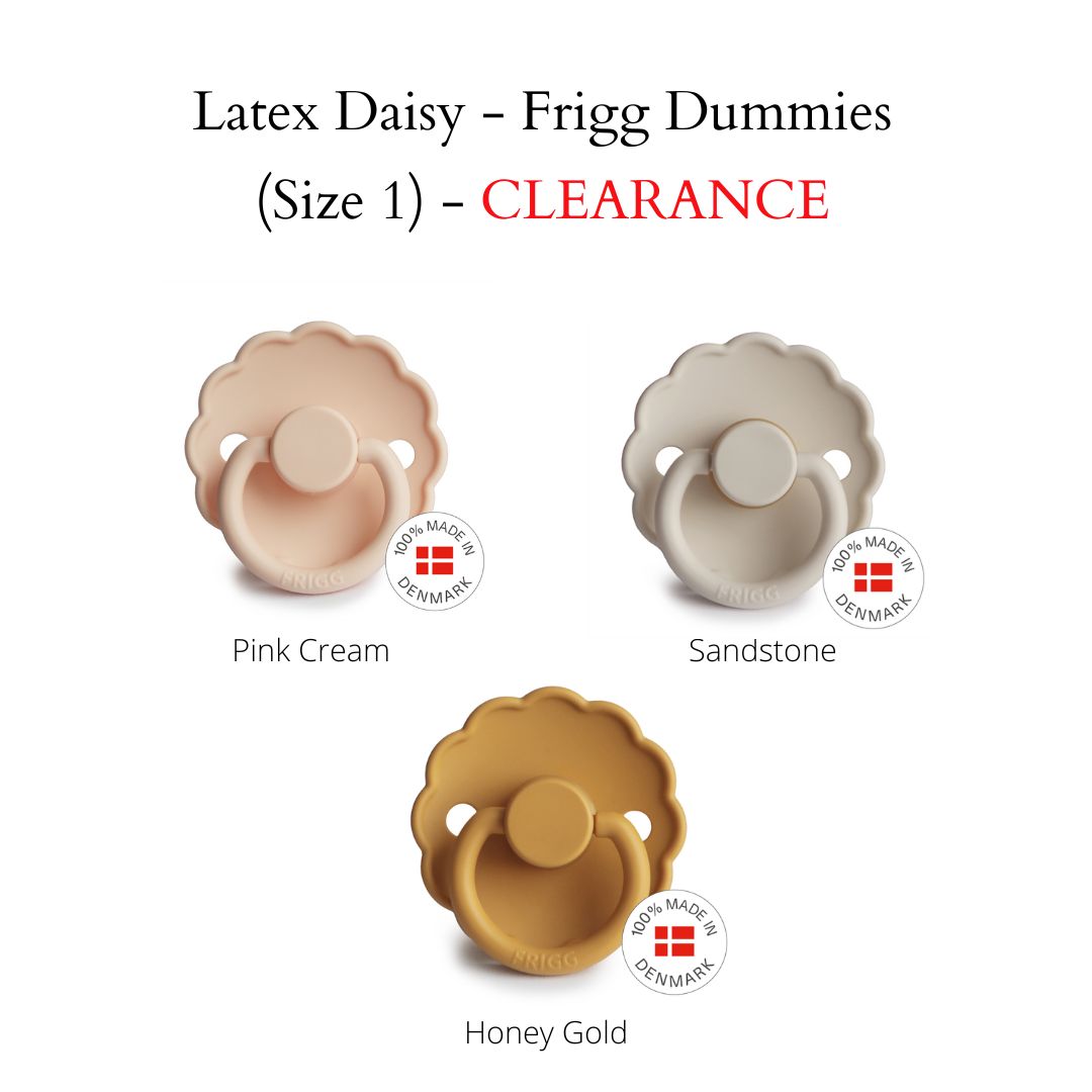 FRIGG Daisy Dummies - Latex Teat - (Size 1) NB - 6m (CLEARANCE)