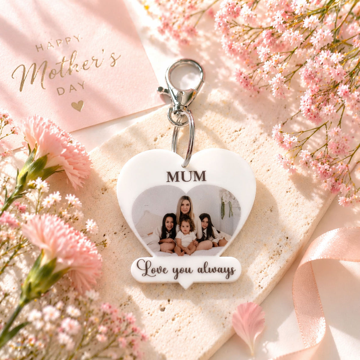 Heart Photo Keyring - Mother's Day