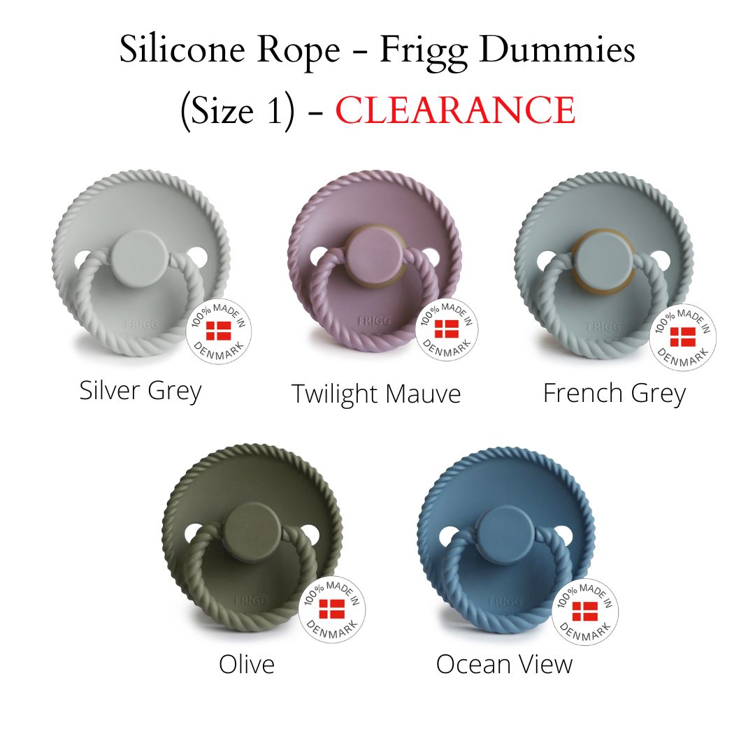 FRIGG Rope Dummies - Silicone Teat - (Size 1) NB - 6m