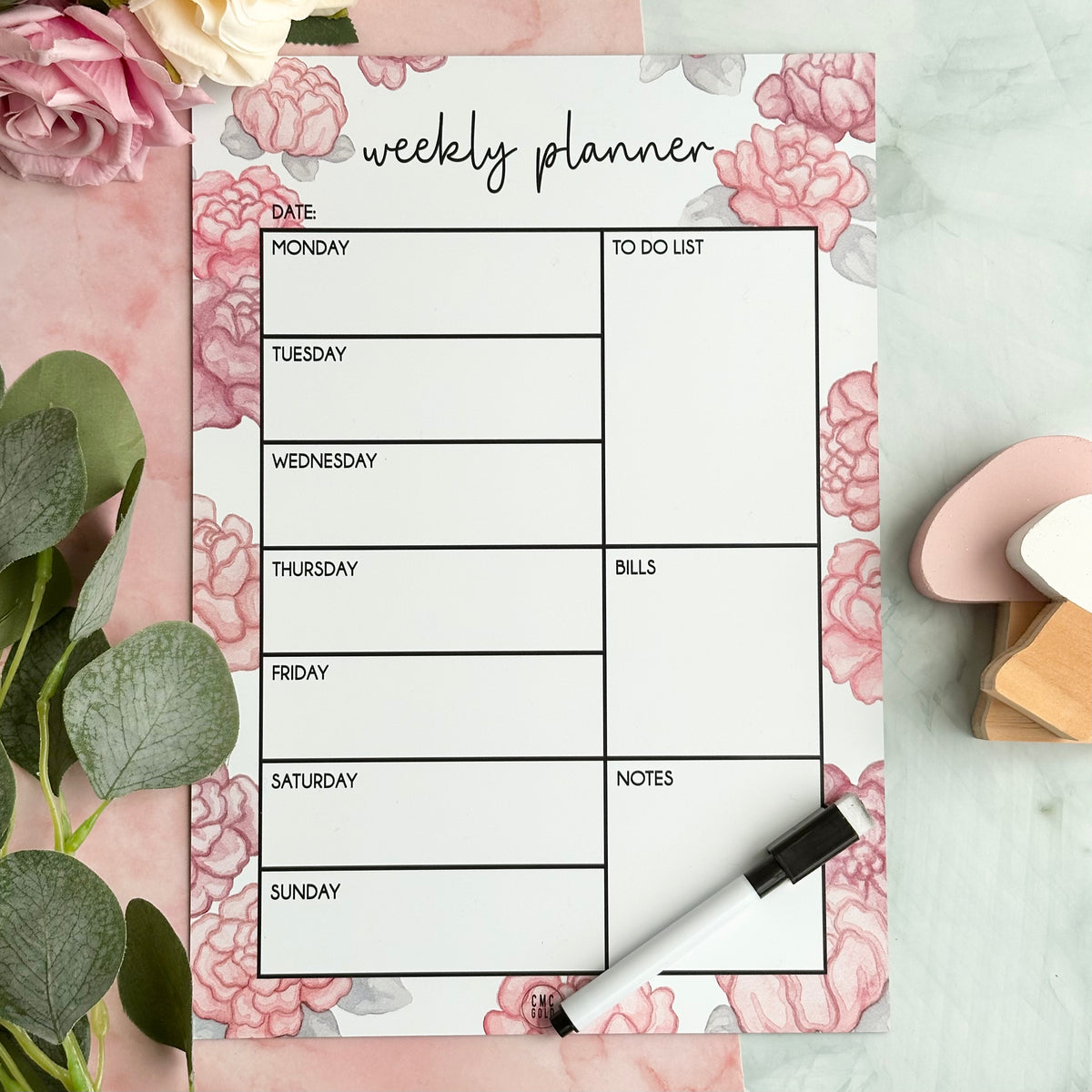 Weekly Planner (Full Magnetic Printed Planner) Floral