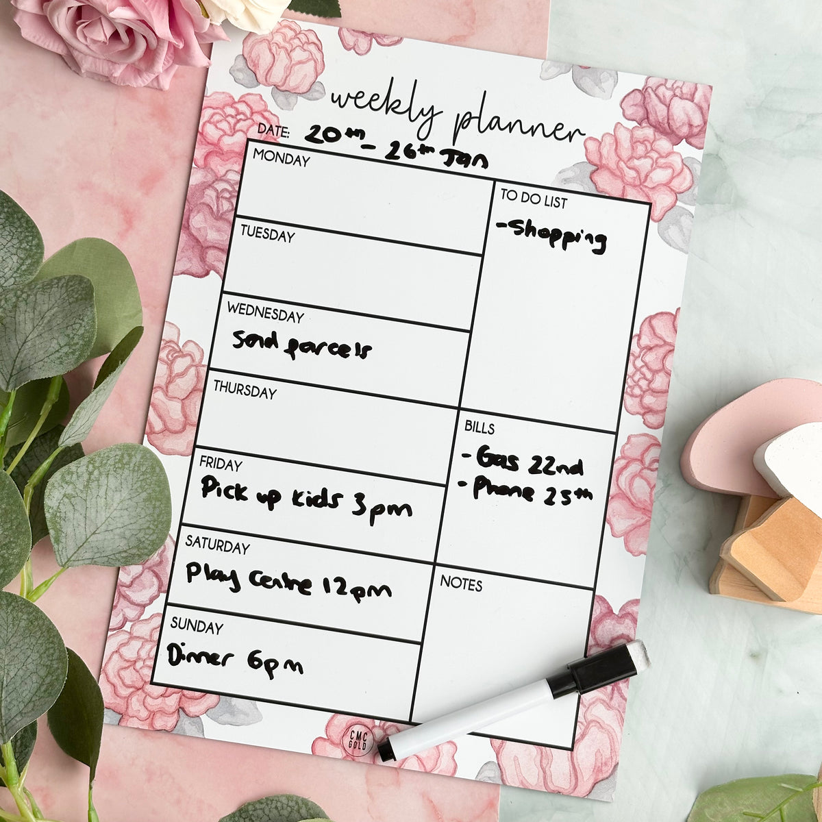 Weekly Planner (Full Magnetic Printed Planner) Floral