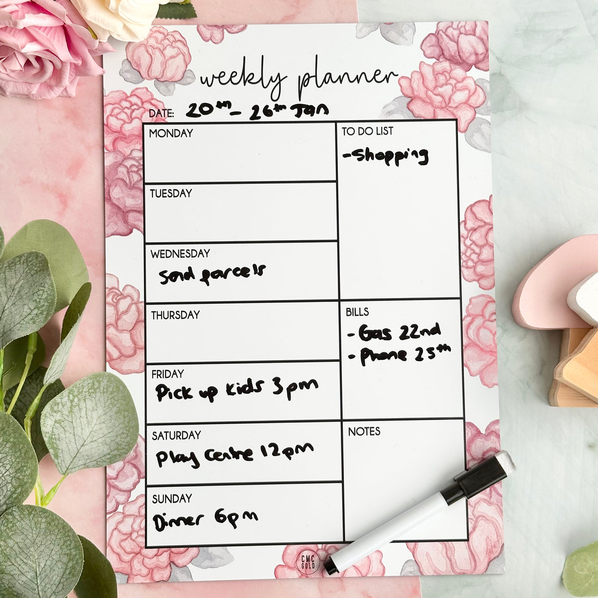 Weekly Planner (Full Magnetic Printed Planner) Floral