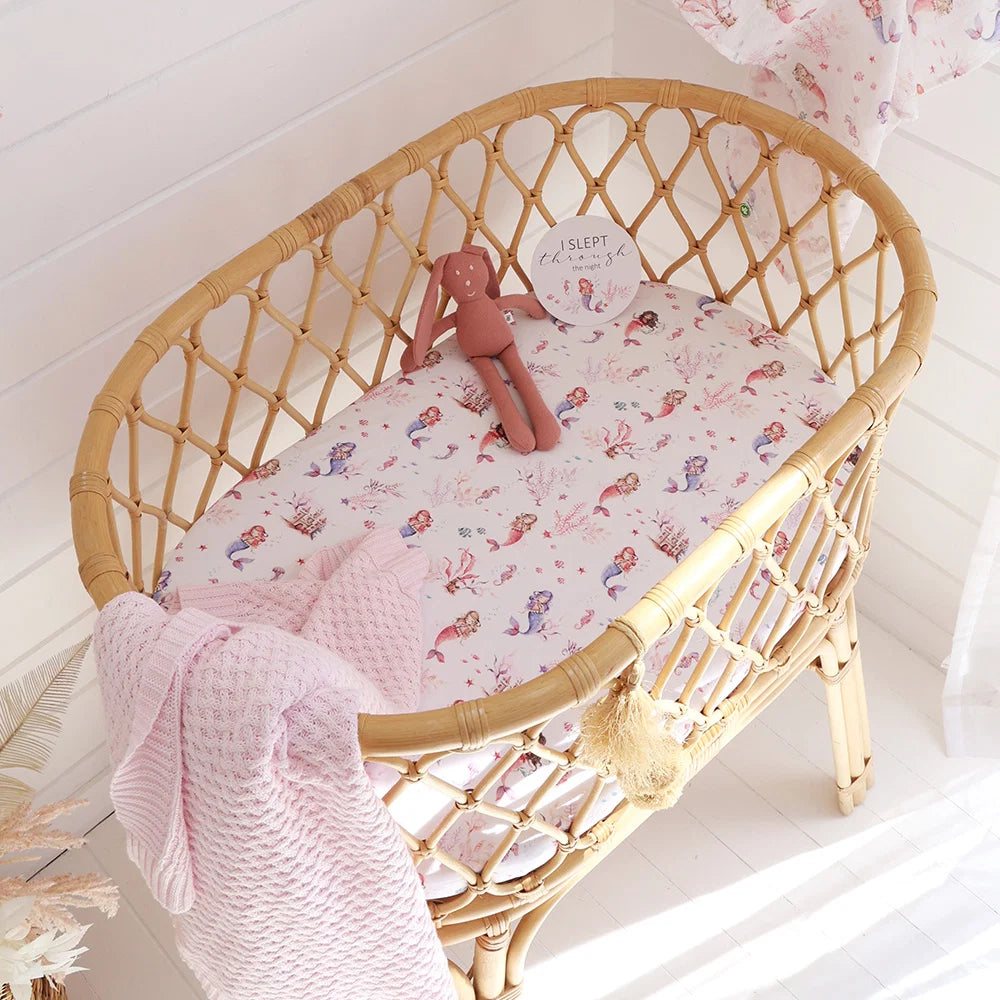 Mermaid Bassinet Sheet / Change Pad Cover
