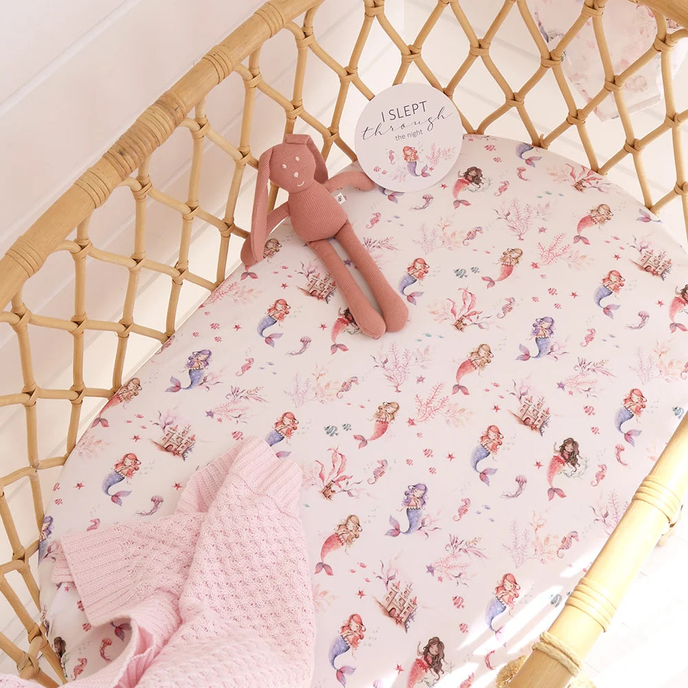 Mermaid Bassinet Sheet / Change Pad Cover