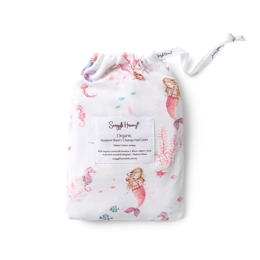 Mermaid Bassinet Sheet / Change Pad Cover