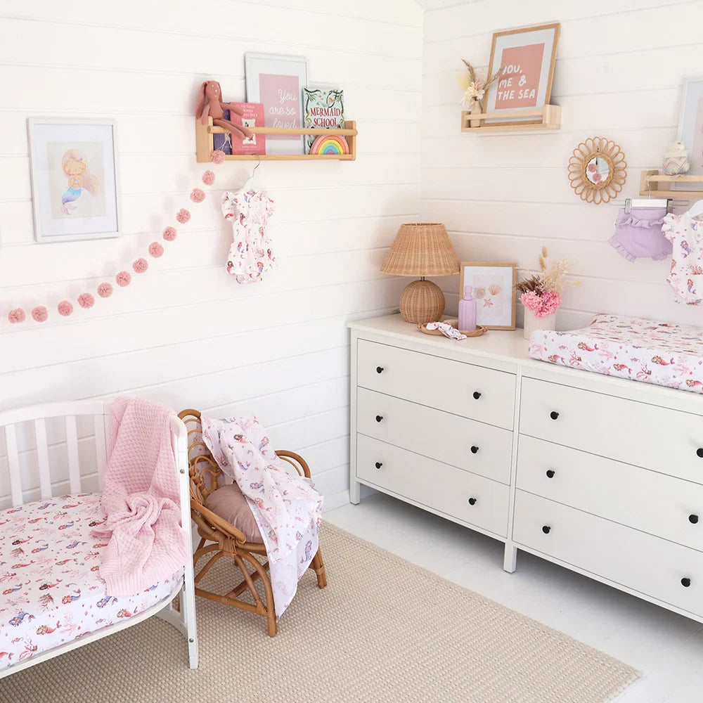 Mermaid Fitted Cot Sheet