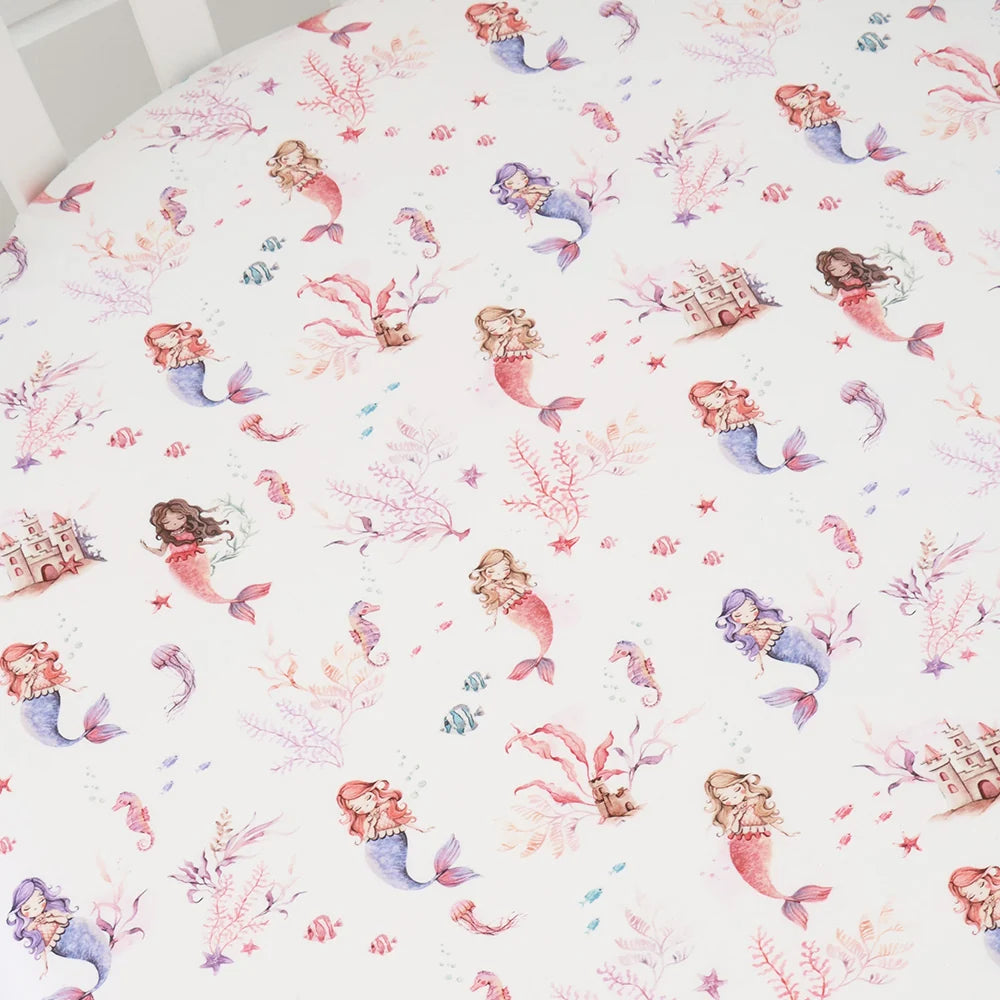 Mermaid Fitted Cot Sheet