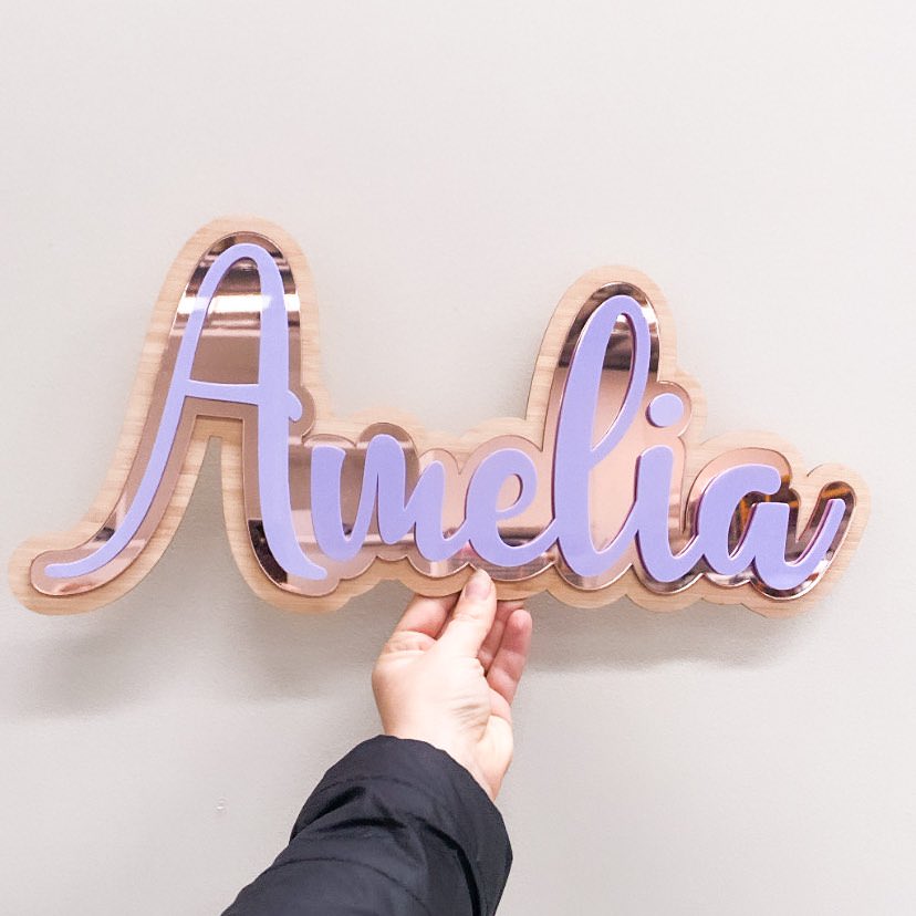 3D Name Plaque - Triple Layered