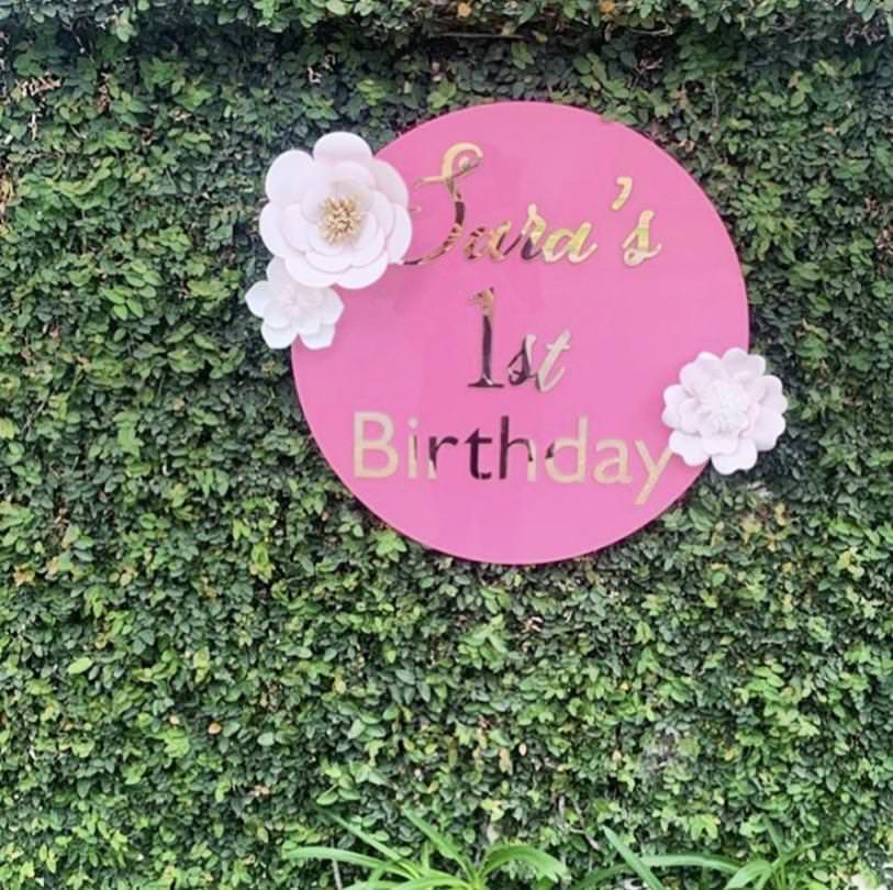 3D Round Name Plaque (50cm & 85cm)