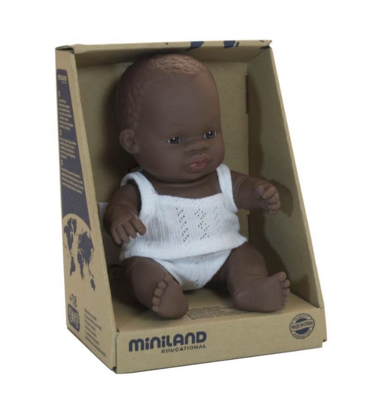 Miniland Doll - African Boy 21cm
