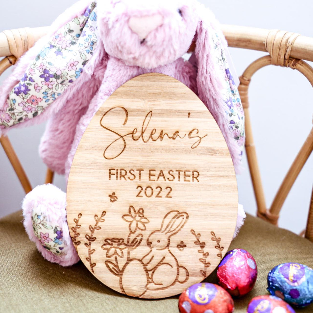 My First Easter Milestone Card- Bunny Design