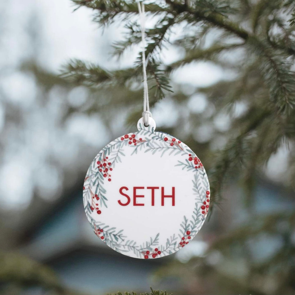 Christmas Ornament - Personalised Christmas Florals