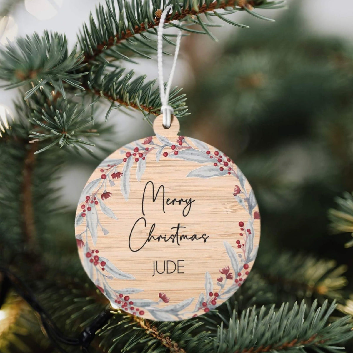 Christmas Ornament - Personalised Christmas Florals