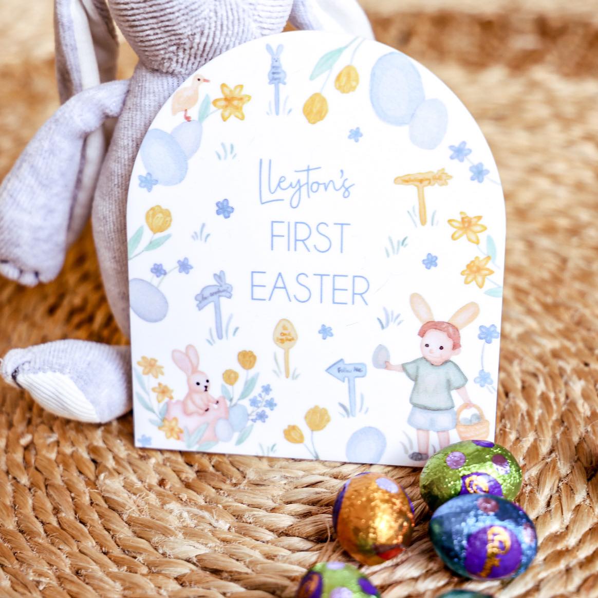 My First Easter Milestone Printed - Easter Egg Hunt Design