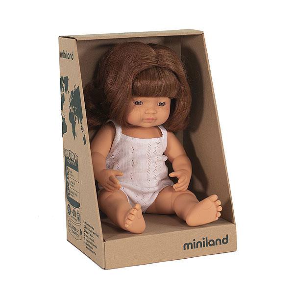 Miniland Doll - Caucasian Girl, Red Hair 38cm