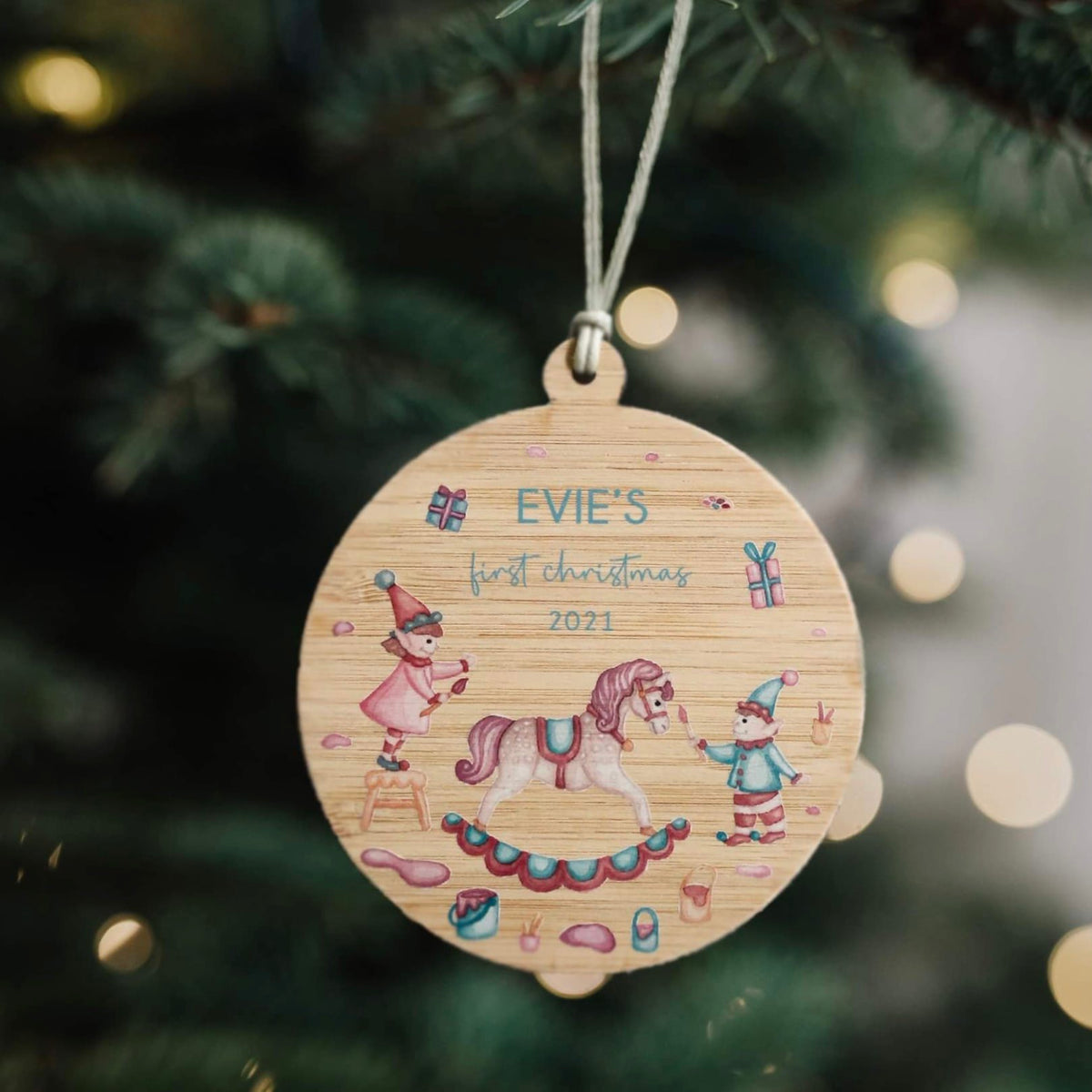 Christmas Ornament - Personalised Santa&#39;s Workshop Elves